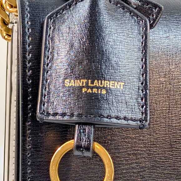 Yves Saint Laurent (YSL) Sunset Black and White Calfskin Shoulder Bag - Picture 4 of 16